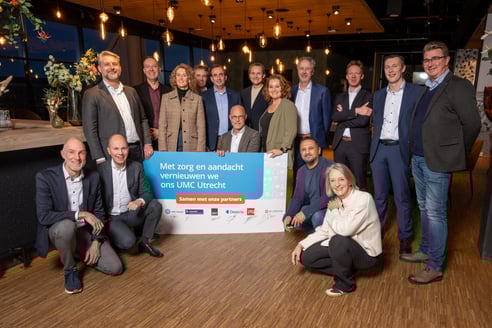 Ondertekening van de samenwerking voor de start van de vernieuwbouw van de noordzijde van UMC Utrecht