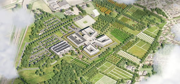 Bird view van het nieuwe Bravis ziekenhuis
