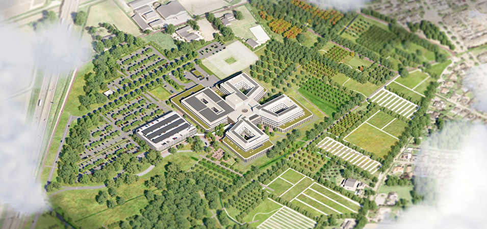 Bird view van het nieuwe Bravis ziekenhuis