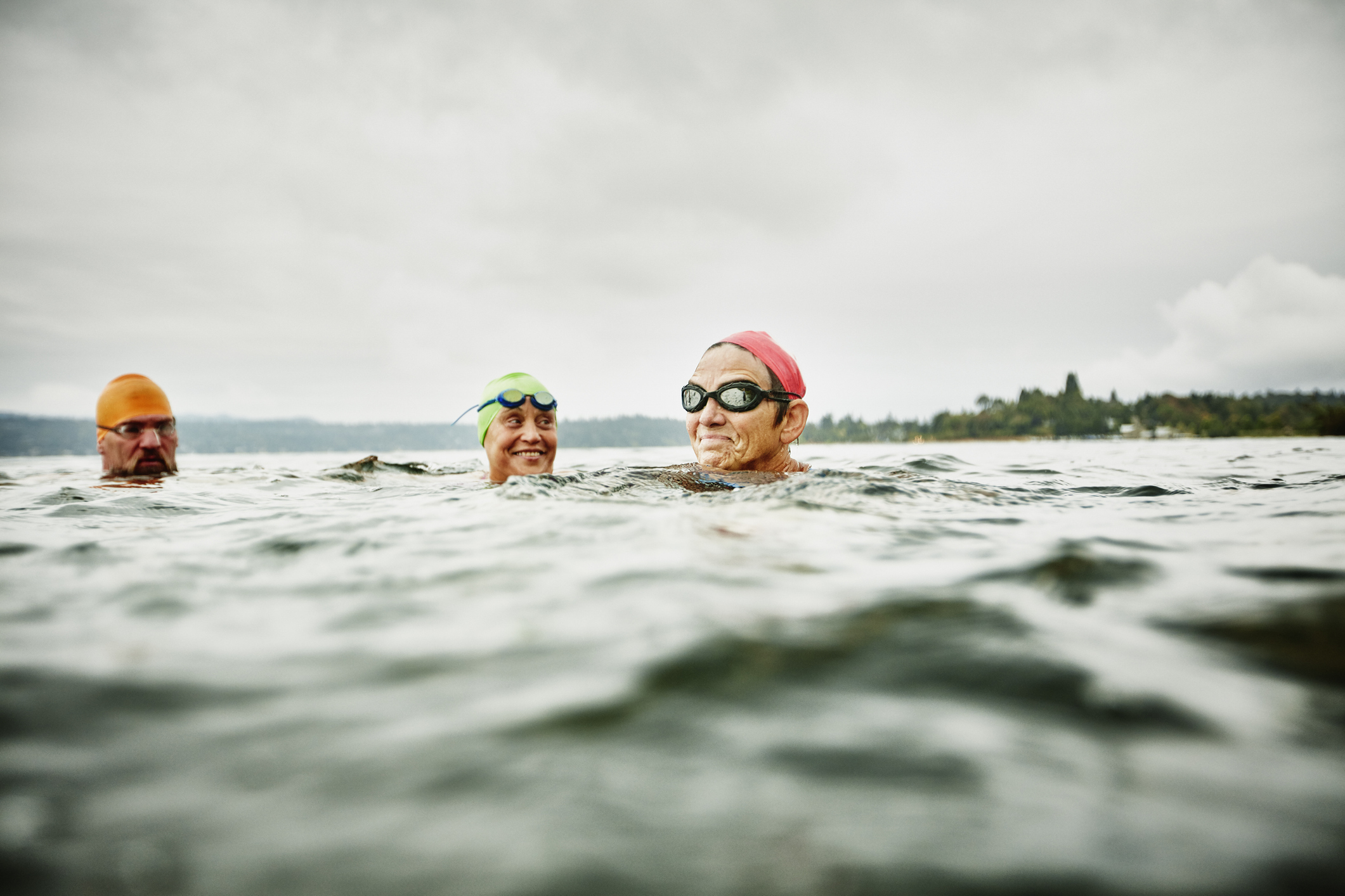 Zwemmers in open water
